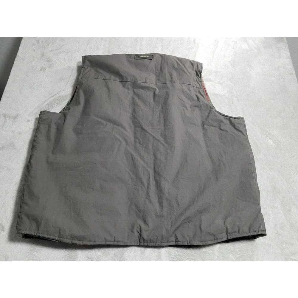 Vintage Timberland Weathergear Vest Mens XL Grey 100% Cotton Goose Down Fishing